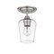 Z-Lite Joliet 1 Light Flush Mount, Brushed Nickel & Clear 473F1-BN - alternate 3